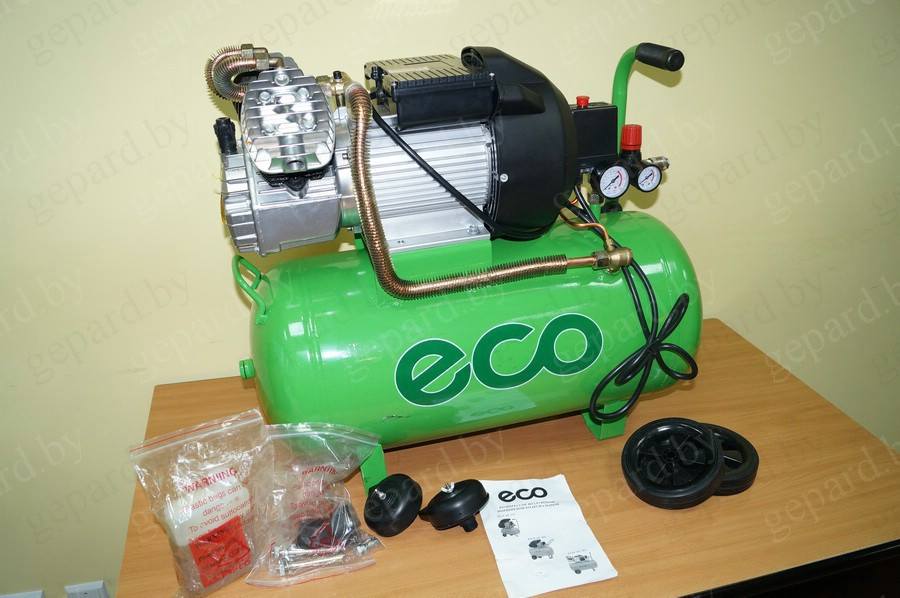 Компрессор ECO AE-502 (2,2кВт, 50л, 2 цилиндра) - фото 2 - id-p72329233