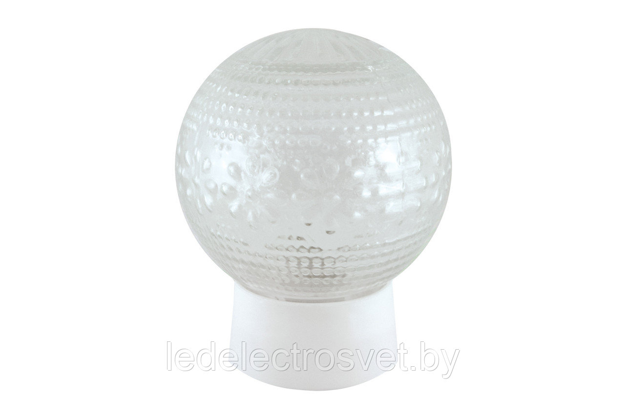 Светильник НББ 64-60-025 УХЛ4 (шар стекло "Цветочек"/прямое основание)