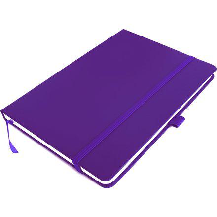 Блокнот  формата А5 фиолетового цвета для нанесения логотипа