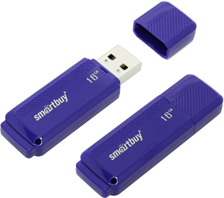 USB флеш-диск SmartBuy 16GB Dock Blue - фото 1 - id-p72359160