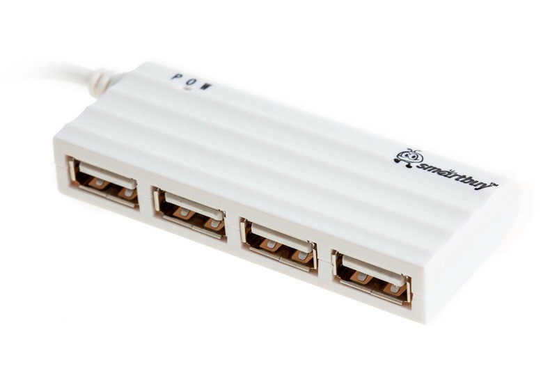 USB Hub (usb-концентратор) Smartbuy 4 порта белый (SBHA-6810-W) - фото 1 - id-p54639703
