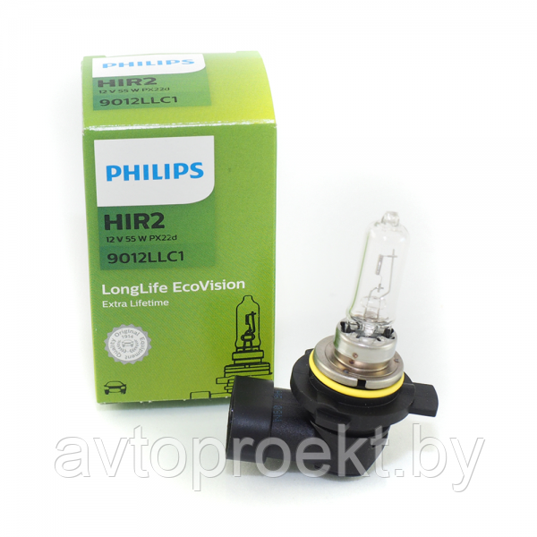 Лампа HIR2 9012 LL 12V 55W PX22D Philips