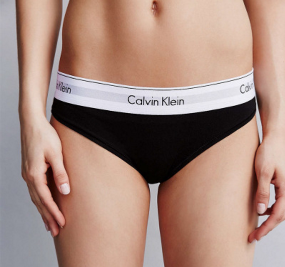 Женские трусы слипы Calvin Klein черные