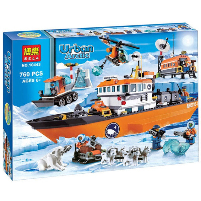 Конструктор Bela Urban Arctic 10443 "Арктический ледокол" (аналог Lego City 60062) 760 деталей - фото 3 - id-p72385114