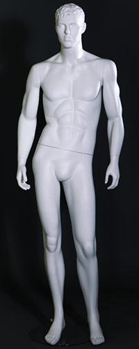 Манекен мужской скульптурный белый MW-72 - фото 1 - id-p72384818