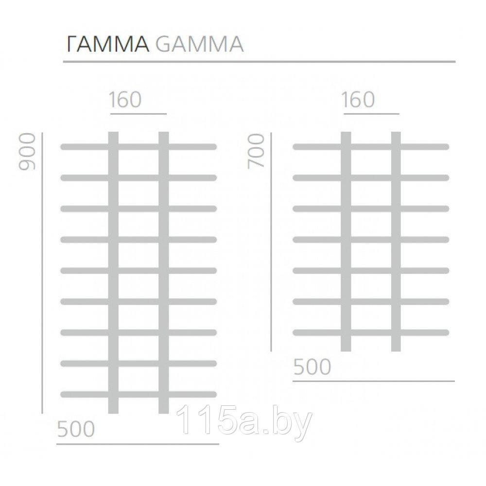 Водяной полотенцесушитель Ростела Гамма ½" 160x700x500 - фото 3 - id-p72457073