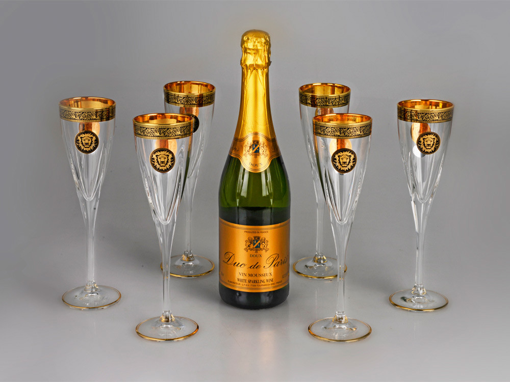 Набор бокалов для шампанского Сила льва - фото 1 - id-p72528011
