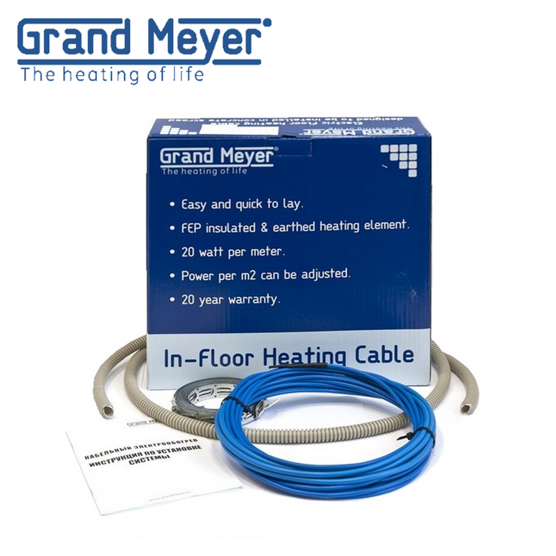 GrandMeyer THC20 460 Вт / 23 м нагревательный кабель (теплый пол) - фото 1 - id-p72569729