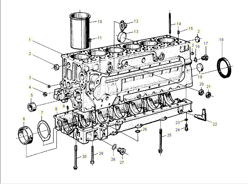 Блок двигателя WEICHAI-STEYR WD615