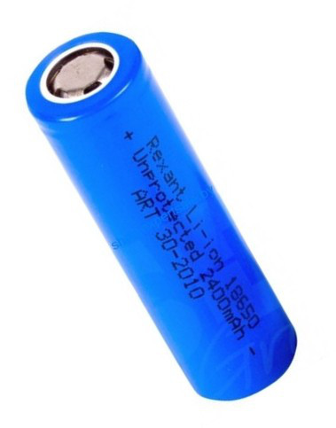 Аккумулятор 18650 unprotected Li-ion 2400 mAH Rexant - фото 1 - id-p68474493