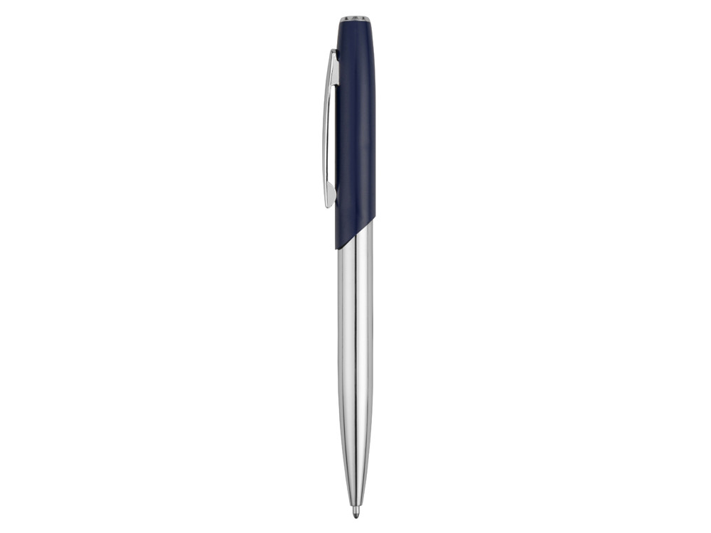 Ручка шариковая Geneva, серебристый/темно-синий - фото 3 - id-p72066872