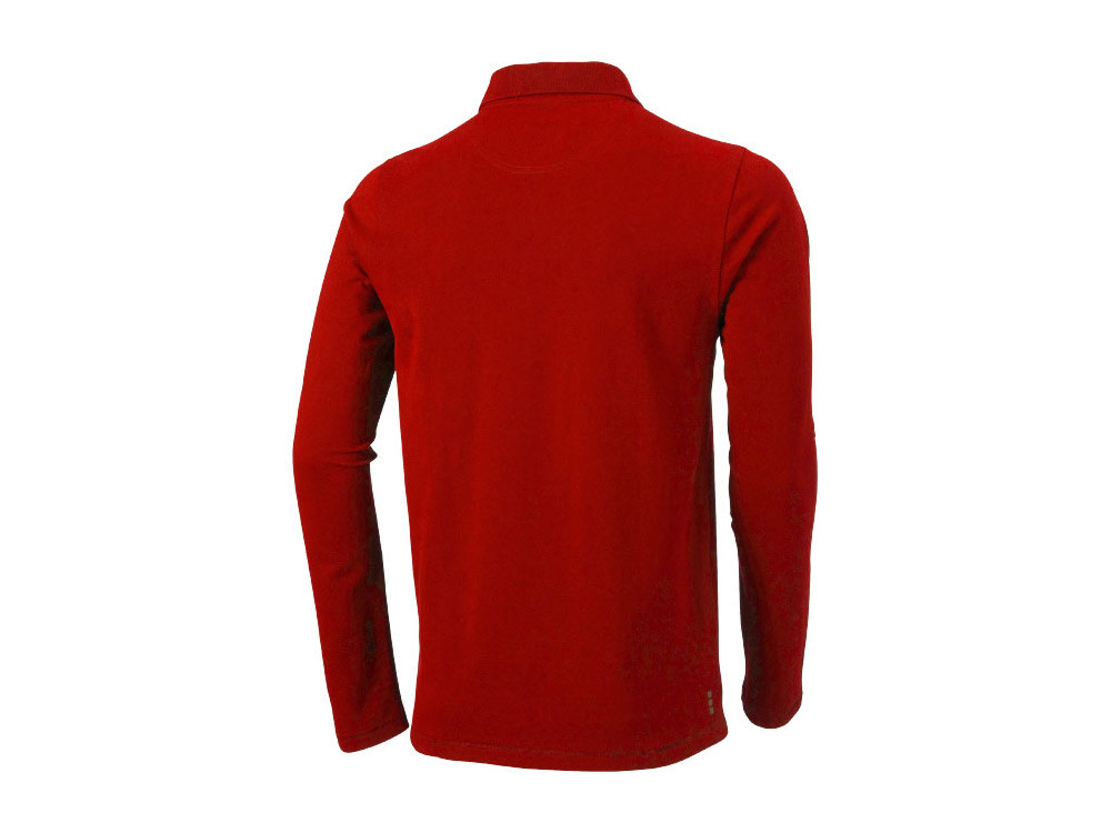 Рубашка поло Oakville мужская с длинным рукавом, красный - фото 2 - id-p72077398