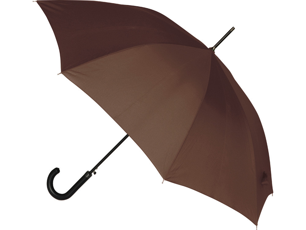 Зонт-трость полуавтоматический, коричневый - фото 1 - id-p72558265