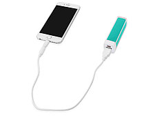 Портативное зарядное устройство Ангра, 2200 mAh, бирюзовый, фото 2