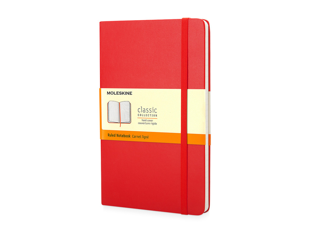 Записная книжка Moleskine Classic (в линейку) в твердой обложке, Pocket (9x14см), красный - фото 1 - id-p72559592