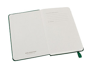 Записная книжка Moleskine Classic (в линейку) в твердой обложке, Pocket (9x14см), зеленый, фото 2