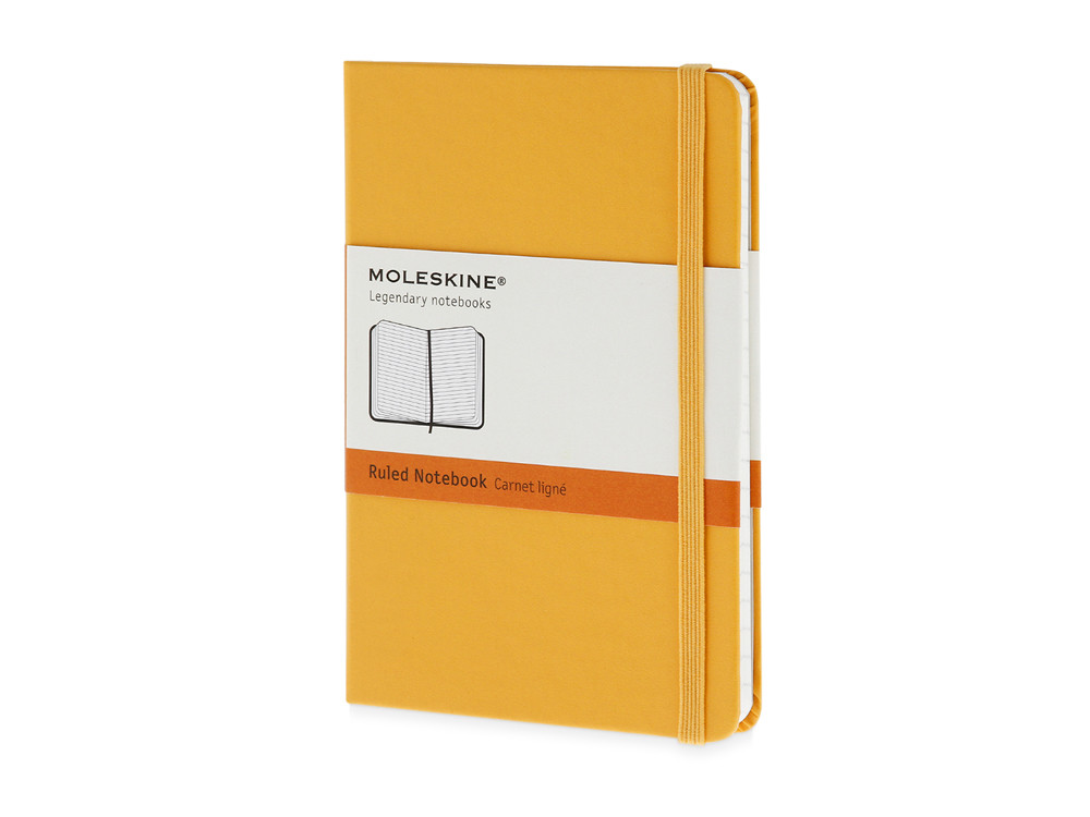 Записная книжка Moleskine Classic (в линейку) в твердой обложке, Pocket (9x14см), оранжевый - фото 1 - id-p72559594