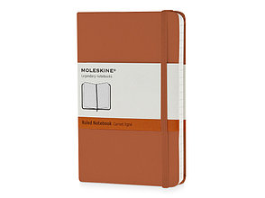 Записная книжка Moleskine Classic (в линейку) в твердой обложке, Pocket (9x14см), оранжевый коралл, фото 2
