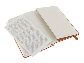 Записная книжка Moleskine Classic (в линейку) в твердой обложке, Pocket (9x14см), оранжевый коралл, фото 3