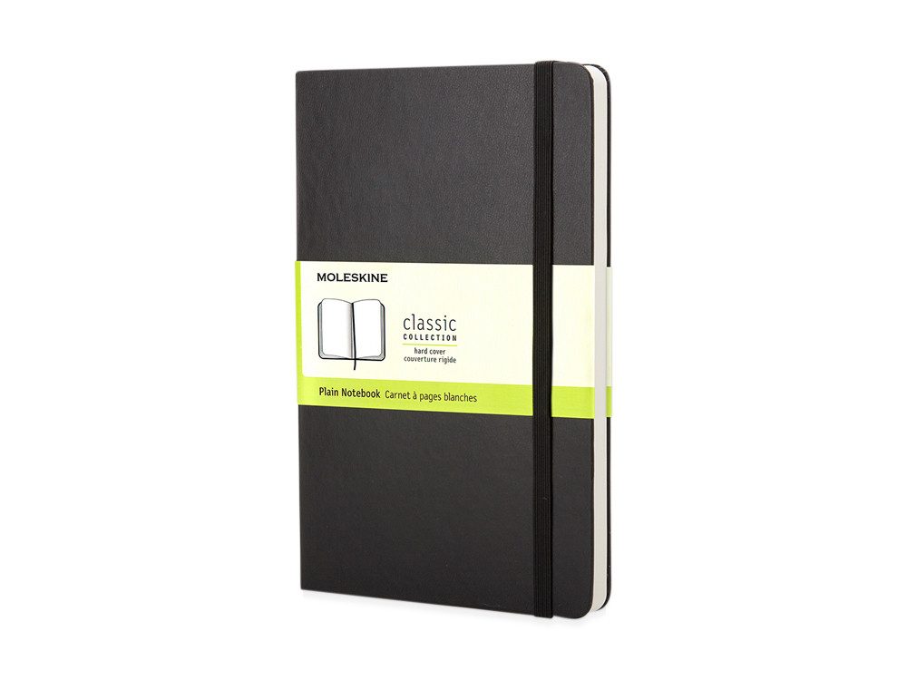 Записная книжка Moleskine Classic (нелинованный) в твердой обложке, Large (13х21см), черный - фото 1 - id-p72559602