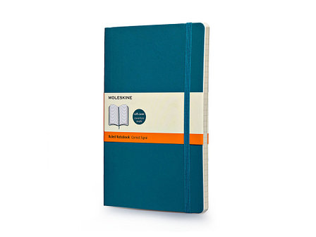 Записная книжка Moleskine Classic Soft (в линейку), Large (13х21см), бирюзовый, фото 2