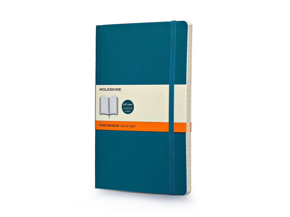 Записная книжка Moleskine Classic Soft (в линейку), Large (13х21см), бирюзовый - фото 1 - id-p72559611