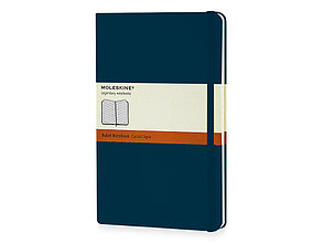 Записная книжка Moleskine Classic (в линейку) в твердой обложке, Large (13х21см), сапфир, фото 2