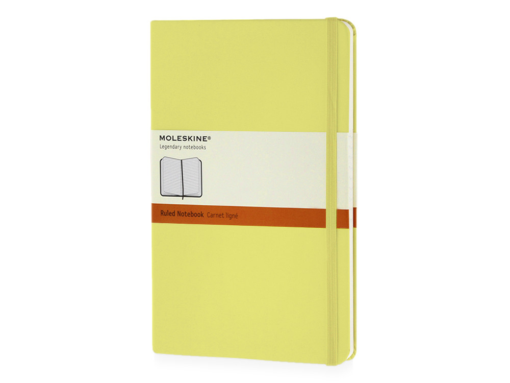 Записная книжка Moleskine Classic (в линейку) в твердой обложке, Large (13х21см), цитрусовый - фото 1 - id-p72559627