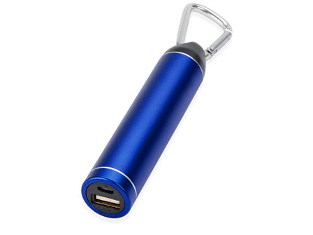 Портативное зарядное устройство Марс с карабином, 2600 mAh, синий, фото 2