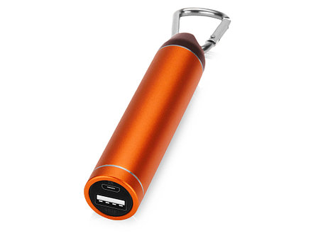 Портативное зарядное устройство "Марс" с карабином, 2600 mAh, оранжевый, фото 2