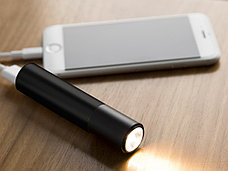 Портативное зарядное устройство Юпитер с фонариком, 3000 mAh, черный, фото 3