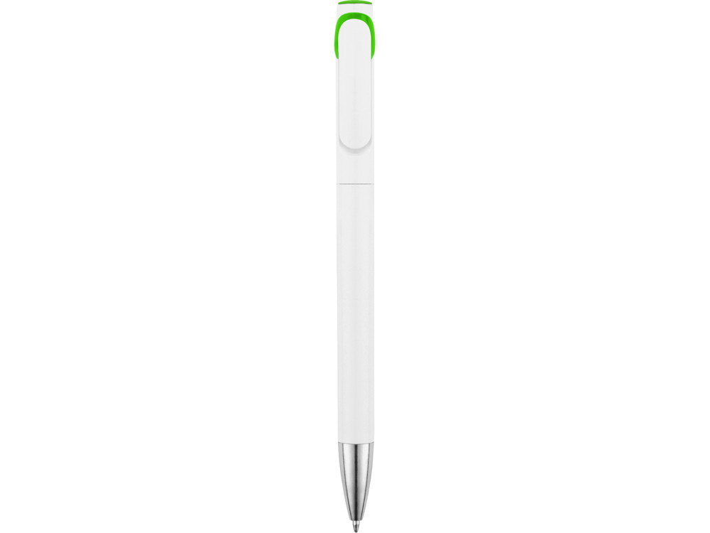 Ручка шариковая Локи, белый/зеленое яблоко - фото 1 - id-p72561969