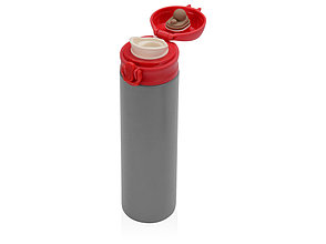 Вакуумная термокружка Хот 470мл, серый/красный, фото 2