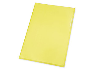 Папка- уголок, для формата А4, плотность 180 мкм, желтый матовый, фото 2