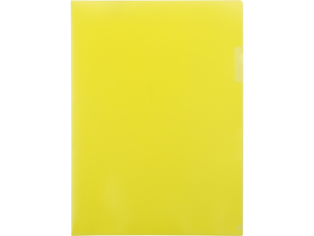Папка- уголок, для формата А4, плотность 180 мкм, желтый матовый - фото 3 - id-p72562677