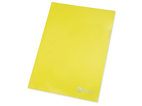 Папка- уголок, для формата А4, плотность 180 мкм, желтый матовый, фото 3