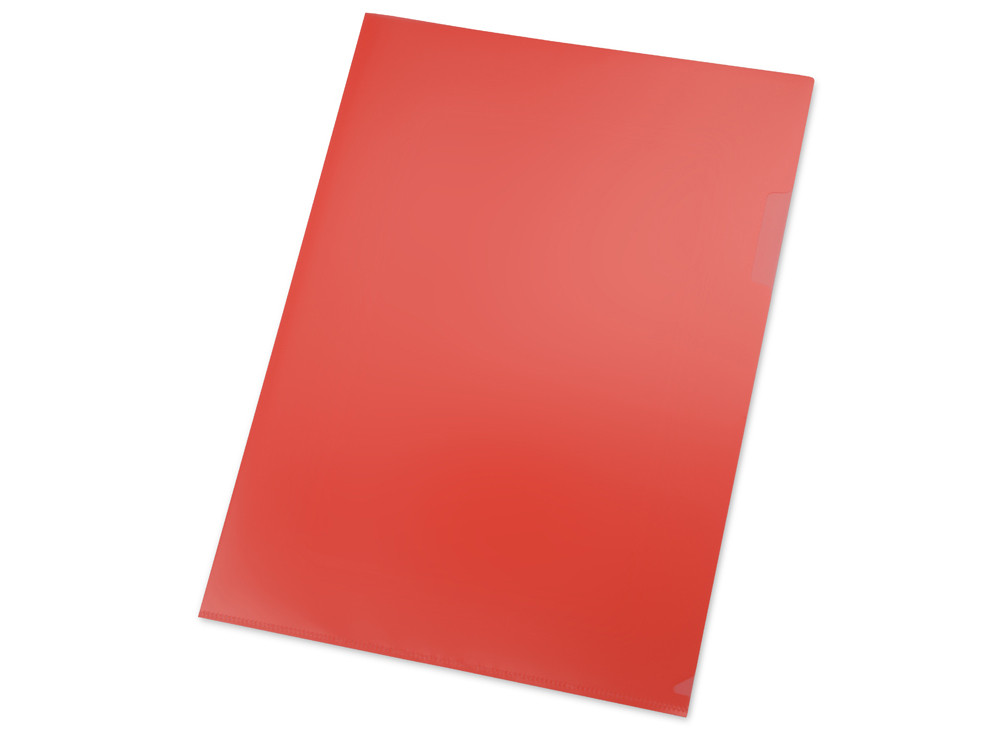 Папка- уголок, для формата А4, плотность 180 мкм, красный матовый - фото 1 - id-p72562678