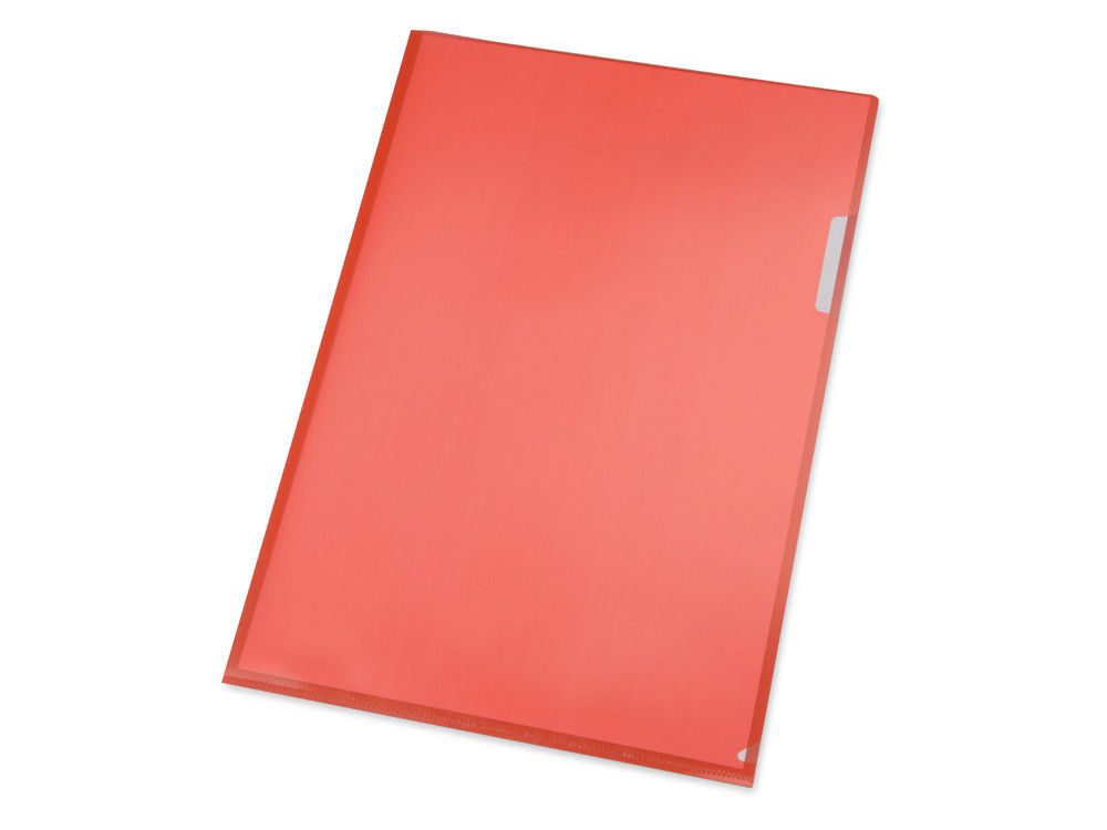 Папка- уголок, для формата А4, плотность 180 мкм, красный матовый - фото 2 - id-p72562678