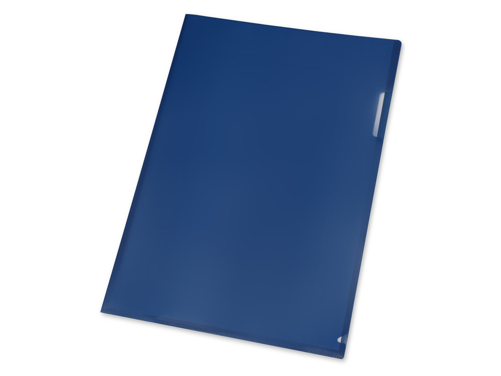 Папка- уголок, для формата А4, плотность 180 мкм, синий матовый - фото 2 - id-p72562679