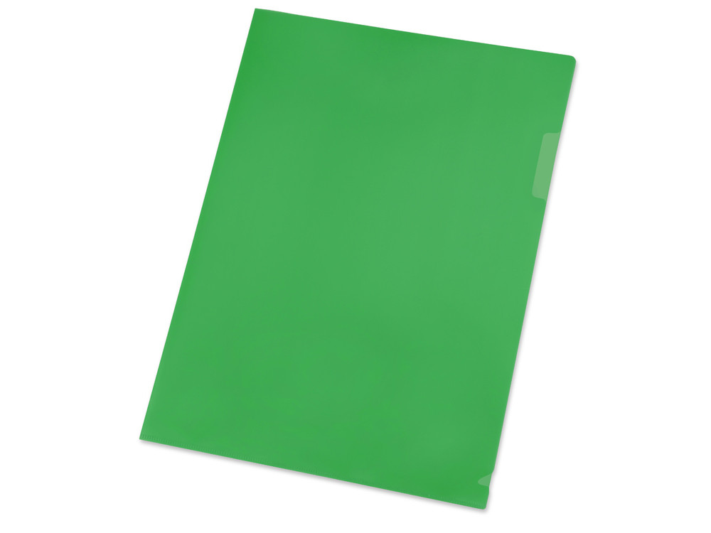 Папка- уголок, для формата А4, плотность 180 мкм, зеленый матовый - фото 1 - id-p72562680