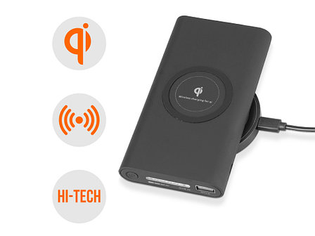 Портативный набор с беспроводным зарядным устройством (power bank) Force, 8000 mAh, фото 2