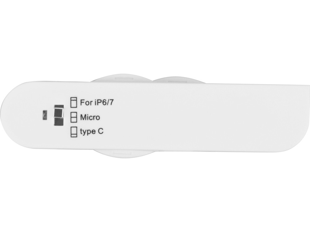 Универсальный переходник Smarty (Micro USB / Lightning / Type C), белый - фото 3 - id-p72564903
