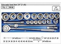 Набор инструмента 3/4" 19-50мм (20пр.) "Vorel" 58150