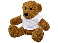 Плюшевый медведь с футболкой, коричневый/белый