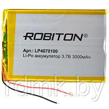 Литий полимерный аккумулятор LP4070100 3,7v 3000 mAh