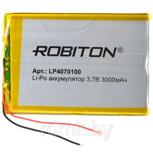 Литий полимерный аккумулятор LP4070100 3,7v 3000 mAh - фото 1 - id-p72665400