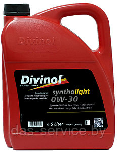 Моторное масло Divinol Syntholight 0W-30 (синтетическое моторное масло 0w30) 5 л.