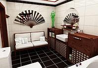 10 лучших идей по отделке плиткой ванной комнаты. Одной из традиционных раскладок является сочетание темного напольного материала со светлыми стенами.