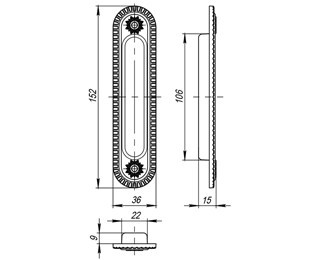 Ручка для раздвижных дверей SH010/CL AS-9 Античное серебро - фото 2 - id-p72673648