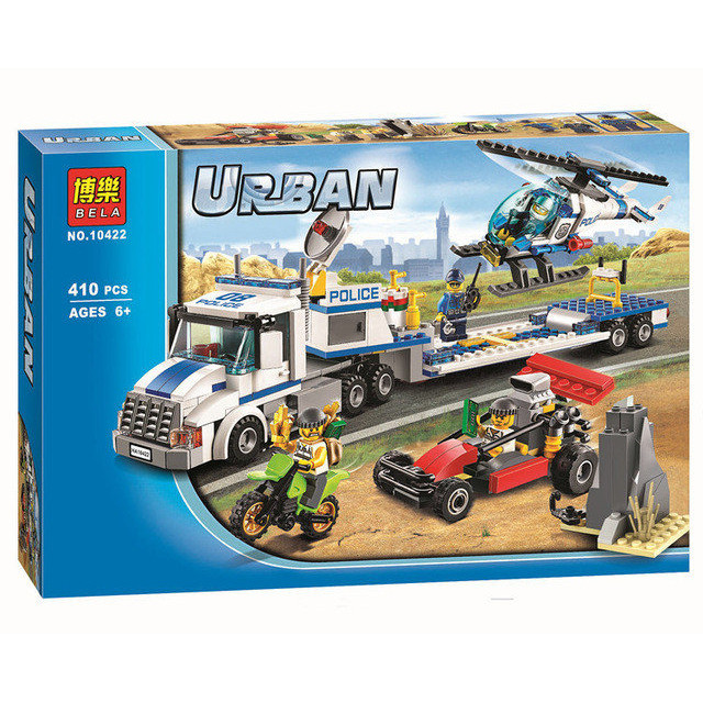 Конструктор Bela Urban 10422 Перевозчик вертолета (аналог Lego City 60049) 410 деталей